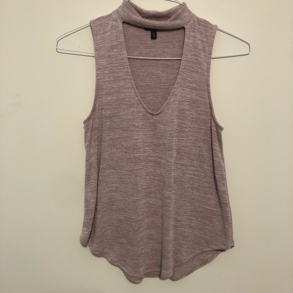 Express pink cut out tank top